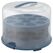 Rotho Fresh Kuchenbehälter Rund Kunststoff Blau, Transparent, Farbe: Blau, Transparent