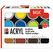 Marabu Basic Acrylfarbe 18 ml Schwarz, Blau, Cyan, Grün, Ocker, Rot, Vermilion, Weiß, Gelb Topf