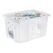 keeeper Karolina Aufbewahrungsbox Rechteckig Polypropylen (PP) Weiß, Transparent, Blau, Farbe: Weiß, Transparent, Blau