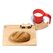 Neue Freunde 125020 Geschirrset 4 Stück(e) Holzfaser Rot, Holz, Farbe: Rot, Holz
