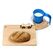 Neue Freunde 125021 Geschirrset 4 Stück(e) Holzfaser Blau, Holz, Farbe: Blau, Holz