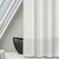 MSV Rideau de douche Polyester ROMANA 180x180cm Blanc transparent