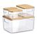 Zeller Present 15208 Aufbewahrungsbox Rechteckig Acrylnitril-Butadien-Styrol (ABS), Bambus Transparent, Bambus