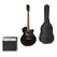 MAX Music ShowKit Akustik-E-Gitarre Dreadnought 6 Saiten Schwarz, Farbe: Schwarz
