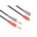 Vonyx CX324-3 Audio-Kabel 3 m 2 x 6.35mm 2 x RCA Schwarz, Grau, Rot