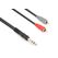 Vonyx CX328-1 Audio-Kabel 1,5 m 6.35mm 2 x RCA Schwarz