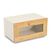 Zeller Present 25399 Brotkasten Rechteckig Beige, Hellbraun Bambus, Metall