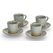 Zeller Present 26538 Tasse Braun, Grün Espresso 4 Stück(e)