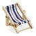 HobbyFun Miniliegestuhl 5 x 3,5 cm blau/weiss