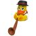 Lanco Toys Lanco Badeente Alphorn Kautschuk, Gelb, 14 x 6.5 x 9 cm