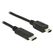 DeLOCK 0.5m, USB2.0-C/USB2.0 Mini-B USB Kabel 0,5 m Mini-USB B USB C 0,48 Gbit/s Schwarz