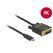 DeLOCK 3m, USB-C/DVI 24+1 USB-Grafikadapter 3840 x 2160 Pixel Schwarz