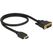DeLOCK 85651 Videokabel-Adapter 0,5 m HDMI Typ A (Standard) DVI Schwarz, Farbe: Schwarz, Länge: 0,5 m