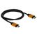 DeLOCK 85728 HDMI-Kabel 1,5 m HDMI Typ A (Standard) Schwarz, Gold, Farbe: Schwarz, Gold, Länge: 1,5 m