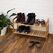 Relaxdays 10019276 Schuhregale offen Walnuss, Holz