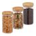 Relaxdays 3er Set Vorratsgläser mit Deckel 1000 ml