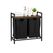 Relaxdays 10052107_8208 Wäschekorb 46 l Rechteckig MDF-Platten, Metall, Polyester Schwarz, Farbe: Schwarz