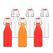 Relaxdays 10051252_1090 250 ml Glas Transparent 6 Stück(e) Klappdeckel