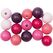 Rico Design 500010.037 Perle Runde Perle Holz Pink, Violett, Rot 15 Stück(e)