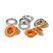 Prym 542526 Druckknopf Nieten-Druckknopf-Verschluss, Farbe: Orange, Silber
