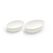 Sier Disposables 57114 Speiseschüssel Snackschale 0,035 l Oval Weiß 40 Stück(e)