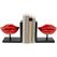 KARE Lips Buchstütze Schwarz, Rot Polyresin