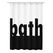 Kleine Wolke Bath Duschvorhang Öse Polyester Schwarz, Weiß