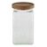 Chic Antique 61099700 Glas Quadratisch Glas, Silikon, Akazienholz Transparent