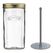 Kilner Gurkenglas mit Heber 1 L Rund Glas, Metall Metallisch, Transparent