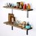 Woody Fashion Lam006 Modulares Regal Wandverteiler Metall, Holz Schwarz, Holz