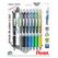 Pentel BL77XLEFBP8M Gelstift Ausziehbarer Gelschreiber Schwarz, Blau, Grün, Grau, Hellgrün, Nachtblau, Gelb 8 Stück(e)