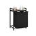 Vasagle BLH101B01 Wäschekorb 65 l Rechteckig Stoff, MDF-Platten, Oxford, Stahl Schwarz, Braun, Farbe: Schwarz, Braun