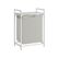Vasagle BLH101W01 Wäschekorb 65 l Rechteckig Stoff, MDF-Platten, Oxford, Stahl Cremefarben, Weiß, Farbe: Cremefarben, Weiß