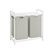 Songmics BLH201W01 Wäschekorb 92 l Rechteckig MDF-Platten, Oxford, Stahl Weiß