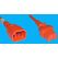 Diggelmann C14C15OG10-2 Stromkabel Orange 2 m C14-Koppler C15-Koppler