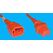 Diggelmann C14C15OG10-3 Stromkabel Orange 3 m C14-Koppler C15-Koppler