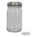 Esschert Design C2173 Glas Rund Glas, Silikon, Zinnteller, Edelstahl Transparent