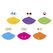 PartyDeco Monsterkappen, Mix, 16cm