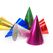 PartyDeco Holografische Partyhüte, Mix, 16cm