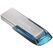 SanDisk Ultra Flair USB-Stick 64 GB USB Typ-A 3.2 Gen 1 (3.1 Gen 1) Blau, Silber, Kapazität: 64 GB