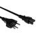 Furber. F00362 Stromkabel Schwarz 1 m C5-Koppler T12, Farbe: Schwarz, Länge: 1 m