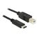 DeLOCK 0.5m, USB2.0-C/USB2.0-B USB Kabel 0,5 m USB B USB C 0,48 Gbit/s Schwarz