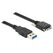 DeLOCK 83599 USB Kabel USB 3.2 Gen 1 (3.1 Gen 1) 3 m USB A Micro-USB B 5 Gbit/s Schwarz, Farbe: Schwarz, Länge: 3 m