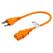 Furber. F01164 Stromkabel Orange 0,2 m C13-Koppler T12, Farbe: Orange, Länge: 0,2 m