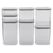 Furber. F01323 Lebensmittelaufbewahrungsbehälter Quadratisch Container 2 l Transparent, Weiß 7 Stück(e), Farbe: Transparent, Weiß
