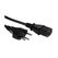 Furber. F03044 Stromkabel Schwarz 1,8 m T12 C13-Koppler
