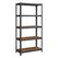 Songmics GLR040B11 Regal Regalboden Freistehend Spanholzplatte, Stahl Schwarz, Braun