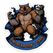 GlassStaff Owlbear Don't Care Sticker Dekorativer Aufkleber Vinyl Blau, Braun 1 Stück(e)