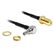 DeLOCK 88466 Signalkabel 0,2 m Schwarz, Gold, Silber