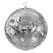 PartyDeco Disco-Spiegelkugel, Silber, 30 cm